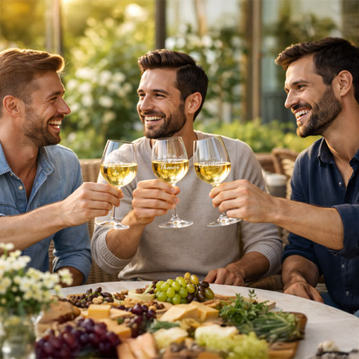 Weißweingläser als Set für Dinner und Feiern