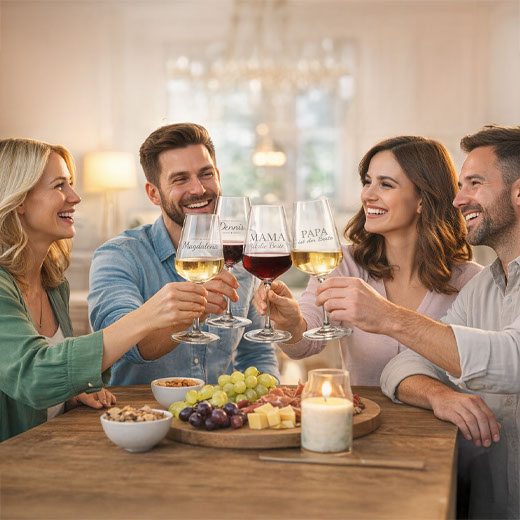 Weingläser als Set für Dinner und Feiern